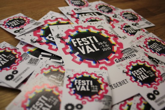 Flyer & Sticker vom Festival 'Industriegebietskinder' in Halle